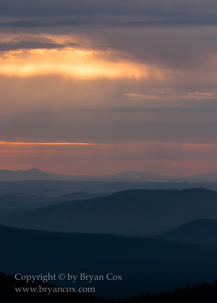 Image of Early morning view of Pine Mountain from Paulina Peak