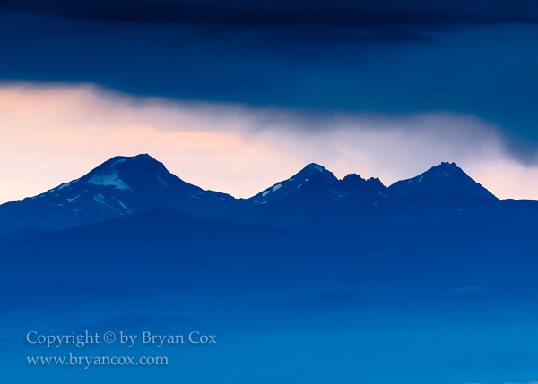 Image of Early morning view of the Three Sisters and Broken Top from Paulina Peak
