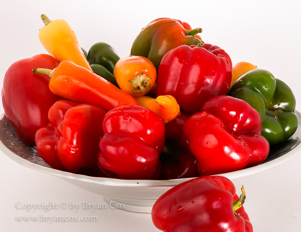 Image of Peppers - bowl by Craig Martell