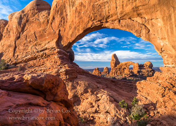 Image of Turret Arch seen through North Window