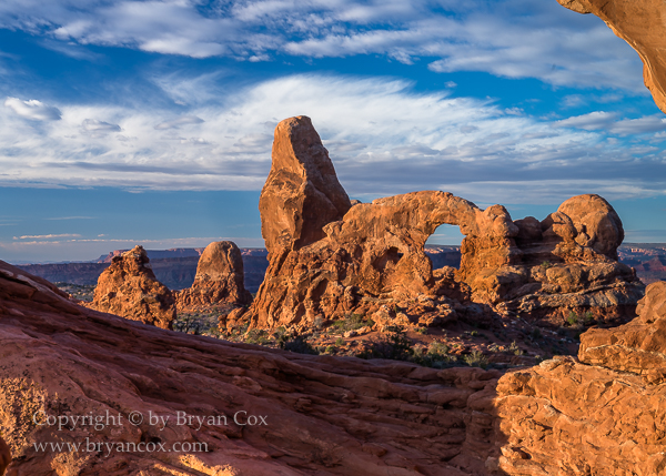 Image of Turret Arch seen through North Window
